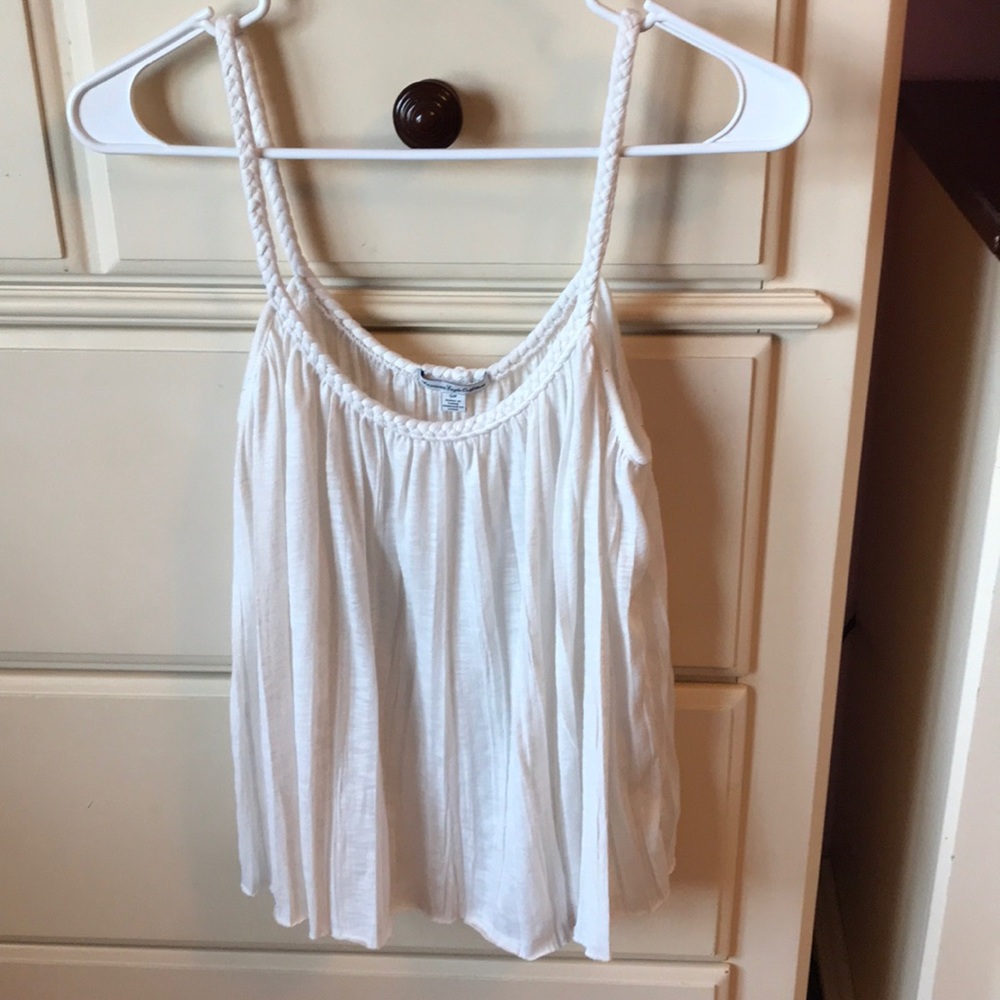 White braided tank top